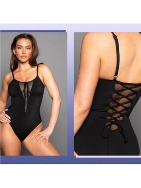 TAE TA3SWIM Hi Cut Zippy One Piece Swimsuit Size XS LONG NWT